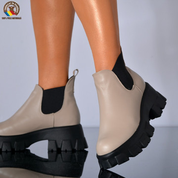 Ghete dama Piele Naturala Alyster Gri - Need 4 Shoes
