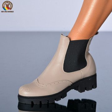 Ghete dama Piele Naturala Astra Gri- Need 4 Shoes