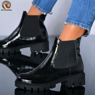 Ghete dama Piele Naturala Astra Negre - Need 4 Shoes