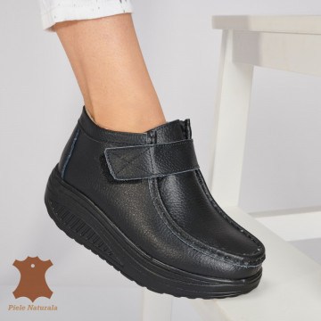 Ghete dama Piele Naturala Danilo Negre - Need 4 Shoes