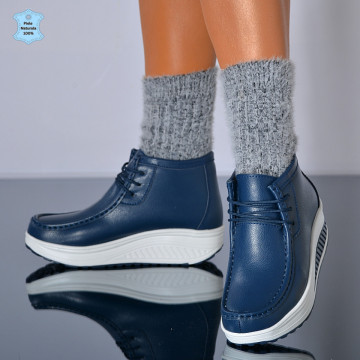Ghete dama Piele Naturala Zena 2 Navy- Need 4 Shoes