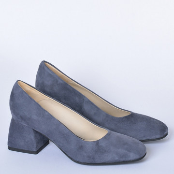 Pantofi Cu Toc Piele Naturala Idris Gri- Need 4 Shoes