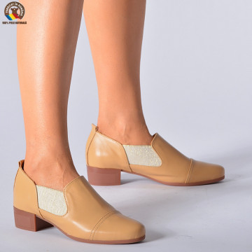 Pantofi Cu Toc Piele Naturala Metin Camel-Need 4 Shoes