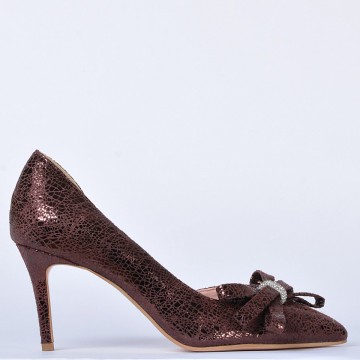 Pantofi Cu Toc Piele Naturala Miracle Maro- Need 4 Shoes