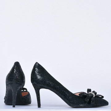 Pantofi Cu Toc Piele Naturala Miracle Negri- Need 4 Shoes