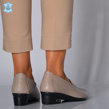 Pantofi Cu Toc Piele Naturala Rossa Nude-Need 4 Shoes