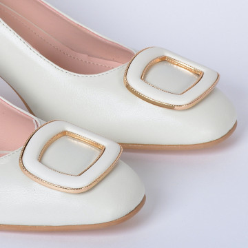 Pantofi Cu Toc Piele Naturala Viola Bej- Need 4 Shoes