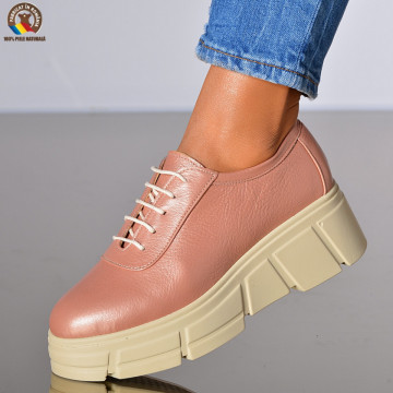 Pantofi Dama Piele Naturala Adelisa Roz- Need 4 Shoes