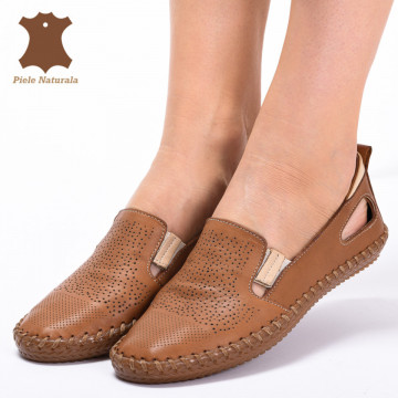 Pantofi Dama Piele Naturala Cauani Camel- Need 4 Shoes