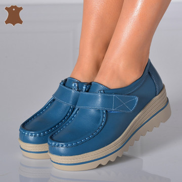 Pantofi Dama Piele Naturala Corso 5 Albastri- Need 4 Shoes