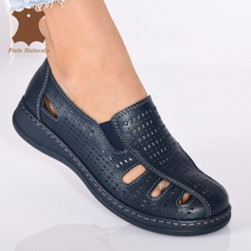 Pantofi Dama Piele Naturala Eden Navy- Need 4 Shoes