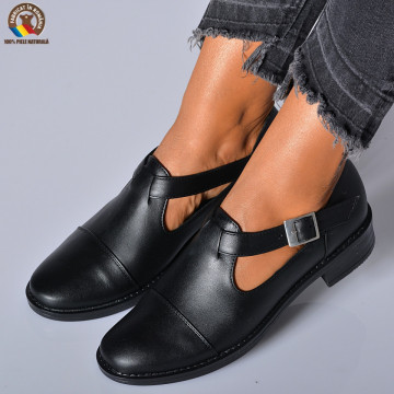 Pantofi Cu Toc Piele Naturala Edesa 2 Negri-Need 4 Shoes
