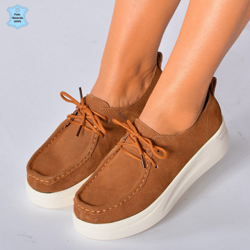 Pantofi Dama Piele Naturala Marllen Camel- Need 4 Shoes