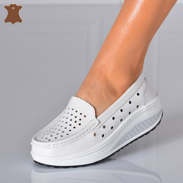 Pantofi Dama Piele Naturala Zena 3 Albi- Need 4 Shoes - Need 4 Shoes