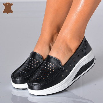 Pantofi Dama Piele Naturala Zena 3 Negri- Need 4 Shoes - Need 4 Shoes