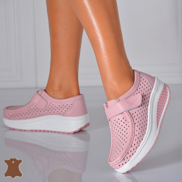 Pantofi Dama Piele Naturala Zena Roz- Need 4 Shoes