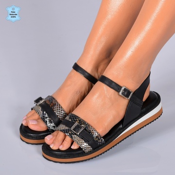 Sandale Dama Piele Naturala Lucia 13 Negre- Need 4 Shoes