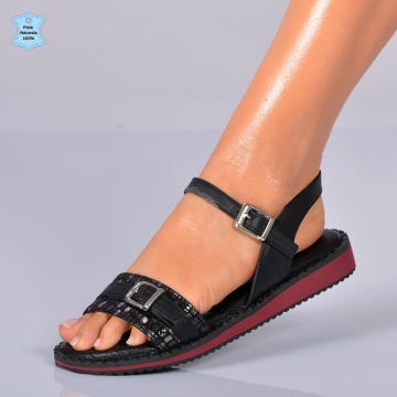 Sandale Dama Piele Naturala Lucia 6 Negre- Need 4 Shoes