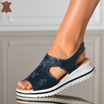 Sandale Dama Piele Naturala Zaza Navy- Need 4 Shoes