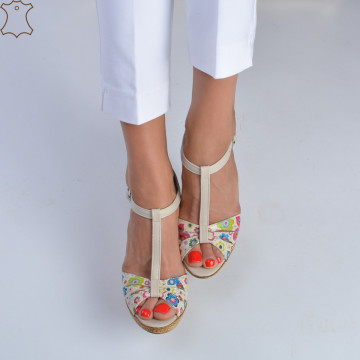 Sandale Piele Naturala Emi Albe - Need 4 Shoes