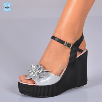 Sandale Piele Naturala Myranda Argintii- Need 4 Shoes