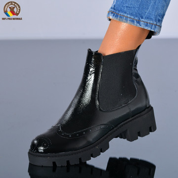 Ghete dama Piele Naturala Astra Negre - Need 4 Shoes