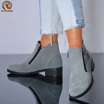 Ghete Dama Piele Naturala Bety 2 Gri- Need 4 Shoes