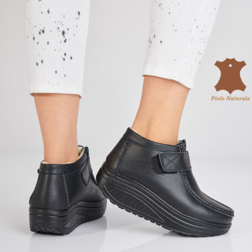 Ghete dama Piele Naturala Danilo Negre - Need 4 Shoes
