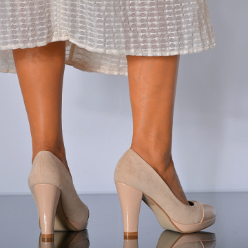 Pantofi Cu Toc Dama Nazyra Bej- Need 4 Shoes