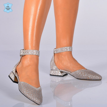 Sandale Dama Piele Naturala Nissa Bej- Need 4 Shoes
