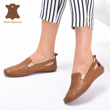 Pantofi Dama Piele Naturala Cauani Camel- Need 4 Shoes