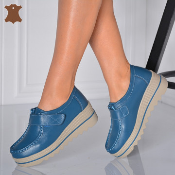 Pantofi Dama Piele Naturala Corso 5 Albastri- Need 4 Shoes