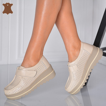 Pantofi Dama Piele Naturala Corso 6 Bej- Need 4 Shoes