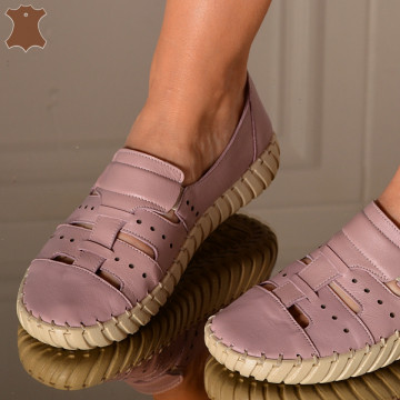 Pantofi Dama Piele Naturala Flavia Lila- Need 4 Shoes