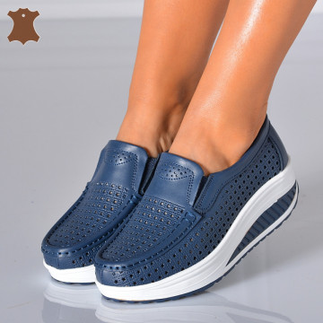 Pantofi Dama Piele Naturala Navy - Need 4 Shoes