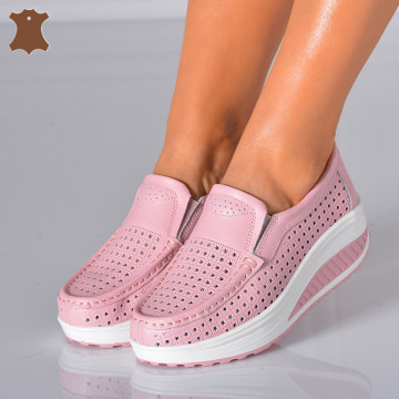 Pantofi Dama Piele Naturala Jet Roz- Need 4 Shoes
