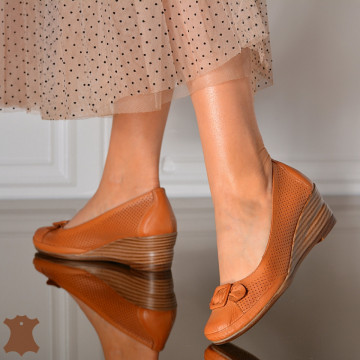 Pantofi Dama Piele Naturala Tamara Camel- Need 4 Shoes