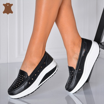 Pantofi Dama Piele Naturala Zena 3 Negri- Need 4 Shoes - Need 4 Shoes