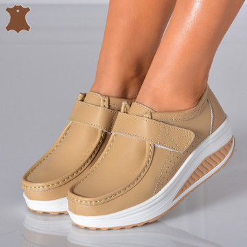 Pantofi Dama Piele Naturala Zena 6 Bej- Need 4 Shoes
