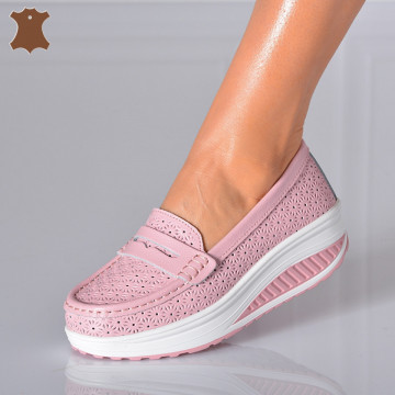 Pantofi Dama Piele Naturala Zena 7 Roz- Need 4 Shoes 