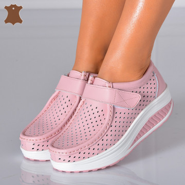 Pantofi Dama Piele Naturala Zena Roz- Need 4 Shoes