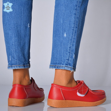 Pantofi Dama Piele Naturala Zora 4 Rosii- Need 4 Shoes