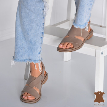 Sandale Dama Piele Naturala Giana Gri- Need 4 Shoes