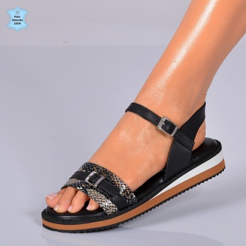 Sandale Dama Piele Naturala Lucia 13 Negre- Need 4 Shoes