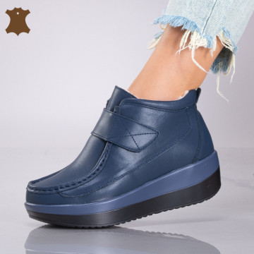 Ghete Dama Piele Naturala Tokyo 2 Navy - Need 4 Shoes