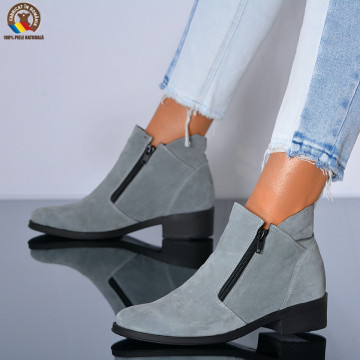 Ghete Dama Piele Naturala Bety 2 Gri- Need 4 Shoes