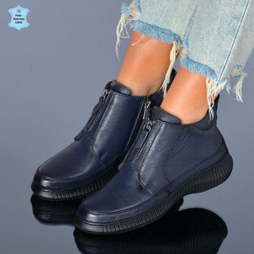Ghete Dama Piele Naturala Cony Navy - Need 4 Shoes