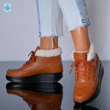Ghete dama Piele Naturala Gesy Camel- Need 4 Shoes