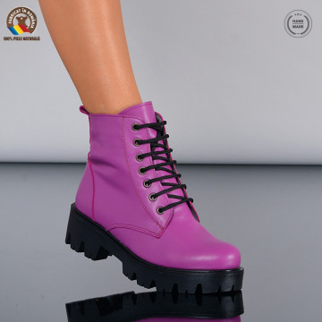 Ghete Dama Piele Naturala Maryn Fuchsia- Need 4 Shoes