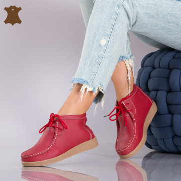 Ghete Dama Piele Naturala Zora 2 Rosi - Need 4 Shoes